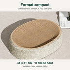 Griffoir-corbeille ovale : 41 × 31 cm, 10 cm de haut, vendue à l'unité (photo du fabricant)